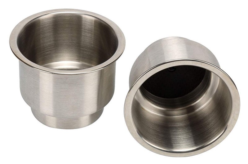 Amarine Made Stainless Steel Cup Drink Holder with Drain Marine Boat Rv Camper (6-Pack) - Image 5